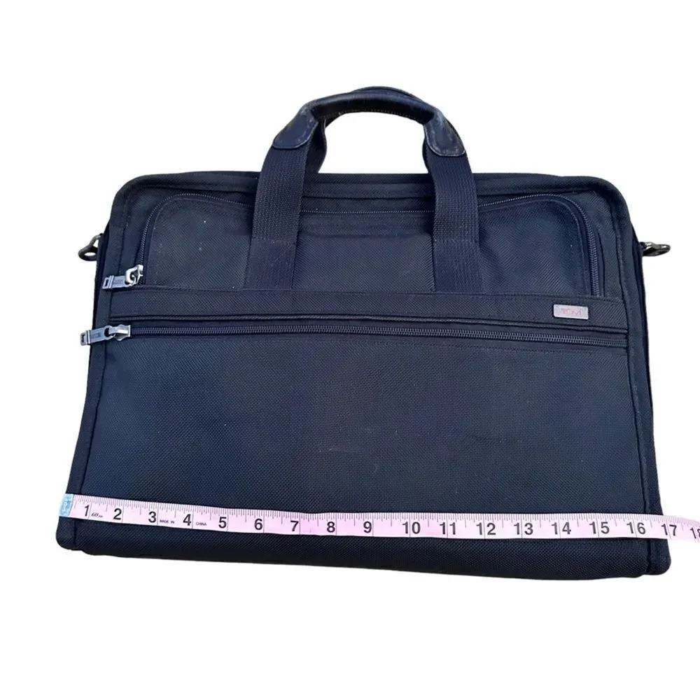 Tumi ~ Black Alpha Gen 4 Ballistic Nylon Slim Laptop Briefcase ~ Style 26011D4